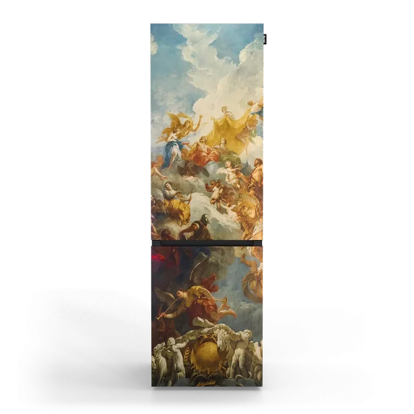 Large design koelkast met schildering van het paleis van Versailles – luxueus en klassiek
