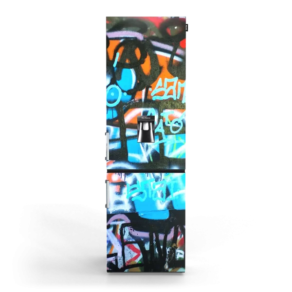 Design koelkast met watertap en graffiti – rebels en verfrissend in één
