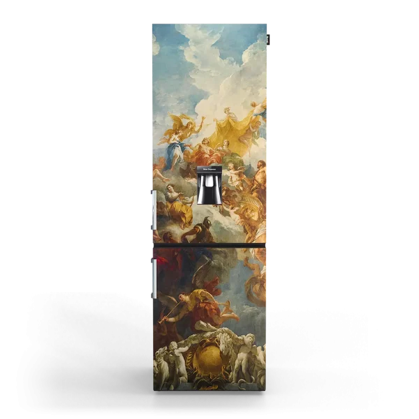 Large koelkast met watertap en Versailles-plafonddesign – kunst en comfort in één