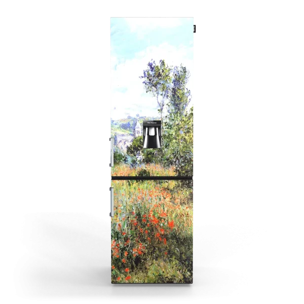 Large koelkast met watertap en Vétheuil-design van Monet – kunstzinnige verfrissing van Nunki