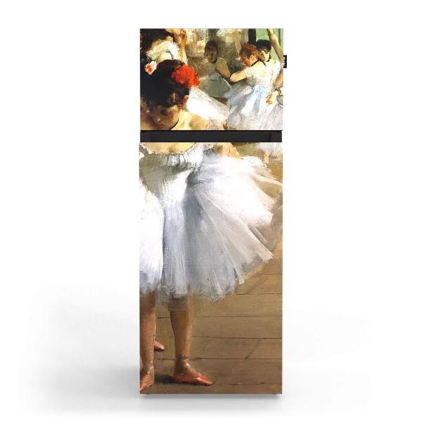 Design koelkast medium formaat met De Dansles van Edgar Degas – kunstzinnig en elegant