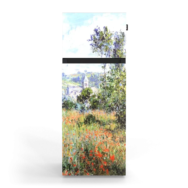 Design koelkast medium formaat met Vétheuil van Claude Monet – artistiek en sfeervol van Nunki